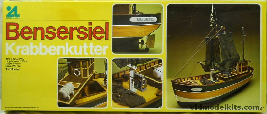 Artesania Latina 1/20 Bensersiel Krabenkutter (Crabbing Cutter), 20202 plastic model kit